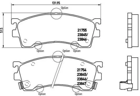 Тормозные колодки передние дисковые BREMBO P49 023