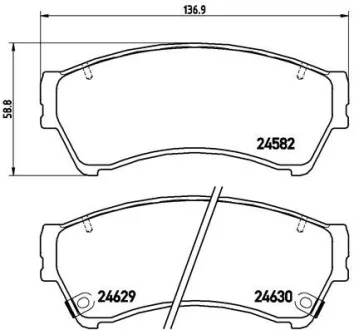 Тормозные колодки передние дисковые BREMBO P49 039