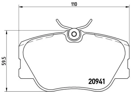 Гальмівні колодки передні дискові BREMBO P50 008