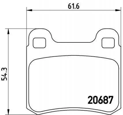 Гальмівні колодки задні дискові BREMBO P50 013 (фото 1)