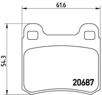Тормозные колодки задние дисковые BREMBO P50 013