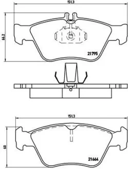 Тормозные колодки передние дисковые BREMBO P50 023