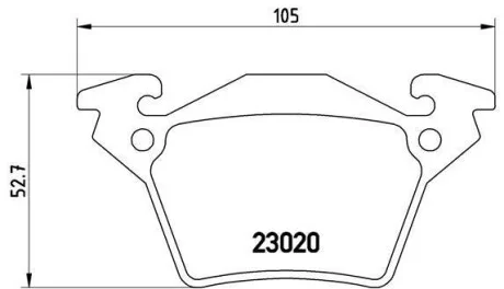 Тормозные колодки задние дисковые BREMBO P50 032