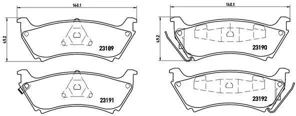 Гальмівні колодки дискові BREMBO P50040 (фото 1)
