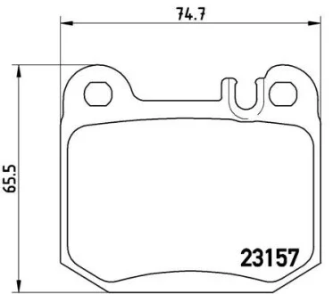 Тормозные колодки задние дисковые BREMBO P50 043