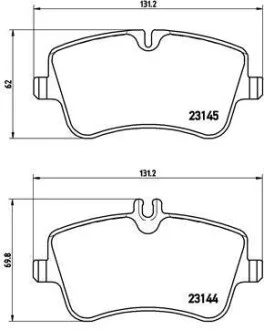Гальмівні колодки передні дискові BREMBO P50 045