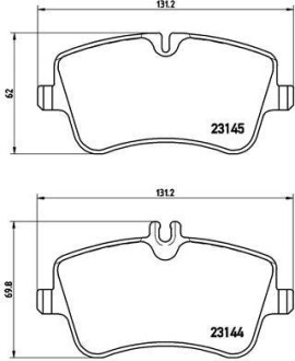 Тормозные колодки дисковые BREMBO P50 046 (фото 1)