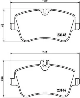 Гальмівні колодки передні дискові BREMBO P50 046