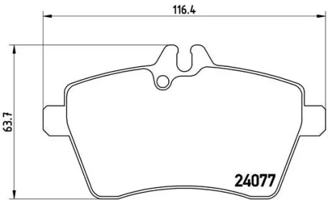 Тормозные колодки передние дисковые BREMBO P50 056