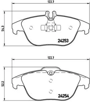 Тормозные колодки задние дисковые BREMBO P50 068