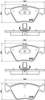 Гальмівні колодки передні дискові BREMBO P50 075