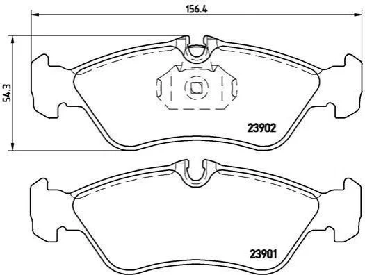 Гальмівні колодки задні дискові BREMBO P50 082 (фото 1)