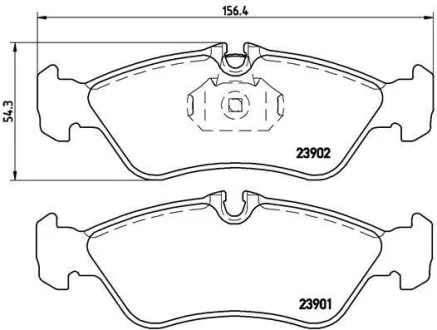 Гальмівні колодки задні дискові BREMBO P50 082