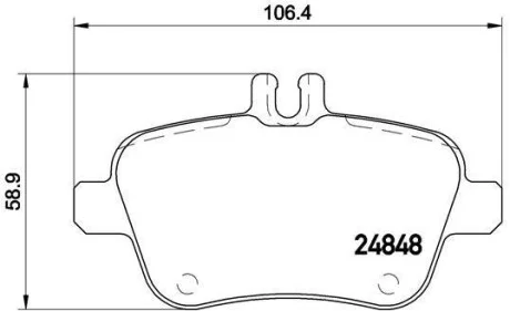 Тормозные колодки задние дисковые BREMBO P50 091