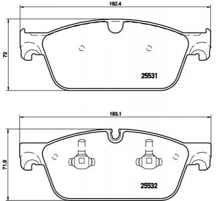 Гальмівні колодки передні дискові BREMBO P50 102 (фото 1)
