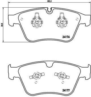 Гальмівні колодки дискові BREMBO P50 105 (фото 1)