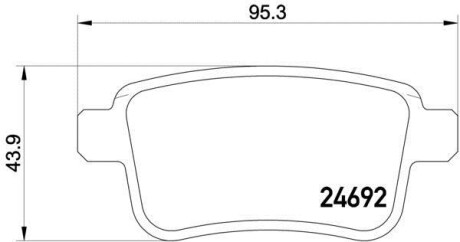 Гальмівні колодки дискові BREMBO P50 107 (фото 1)