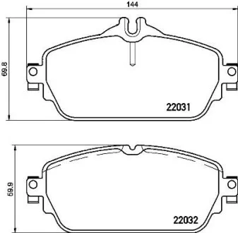 Гальмівні колодки передні дискові BREMBO P50 118