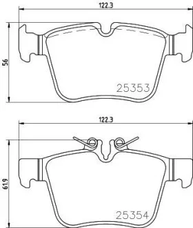 Гальмівні колодки задні дискові BREMBO P50 122