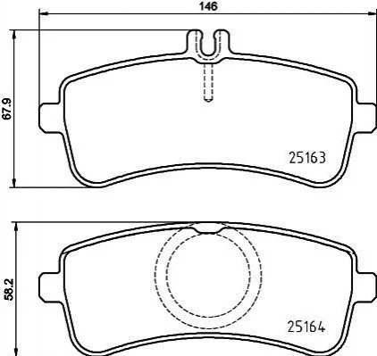 Колодки тормозные дисковые (комплект 4 шт.)) BREMBO P50132 (фото 1)
