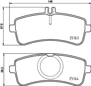 Колодки гальмівні дискові (комплект 4 шт) BREMBO P50132 (фото 1)