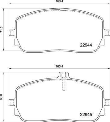 Тормозные колодки дисковые BREMBO P50 152 (фото 1)