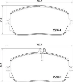 Гальмівні колодки дискові BREMBO P50 152