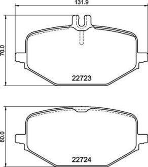 Тормозные колодки дисковые BREMBO P50 168