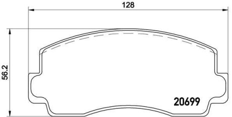 Гальмівні колодки дискові BREMBO P54 002 (фото 1)