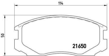 Тормозные колодки дисковые BREMBO P54 015 (фото 1)