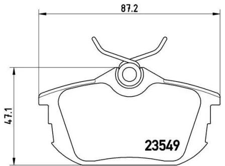 Гальмівні колодки задні дискові BREMBO P54 023