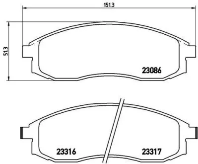 Гальмівні колодки передні дискові BREMBO P54 032