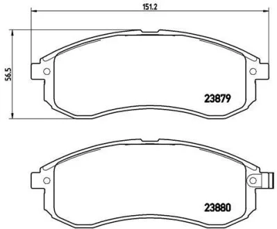 Тормозные колодки передние дисковые BREMBO P54 033