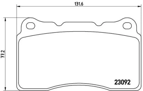 Тормозные колодки передние дисковые BREMBO P54 040