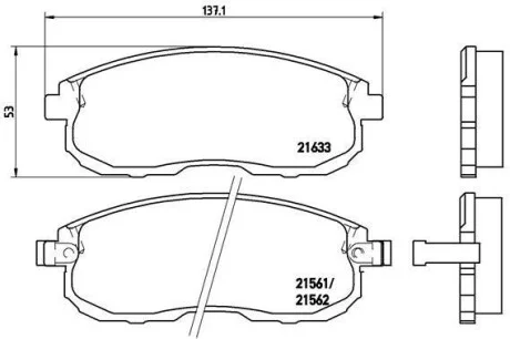 Гальмівні колодки передні дискові BREMBO P56 021