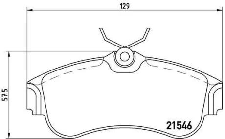 Гальмівні колодки передні дискові BREMBO P56 022