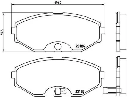 Тормозные колодки передние дисковые BREMBO P56 045