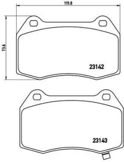 Гальмівні колодки передні дискові BREMBO P56 047
