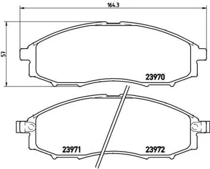 Тормозные колодки передние дисковые BREMBO P56 049