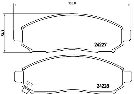 Тормозные колодки передние дисковые BREMBO P56 059 (фото 1)