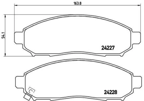 Тормозные колодки передние дисковые BREMBO P56 059