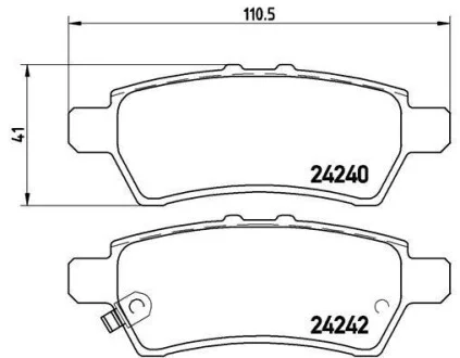 Тормозные колодки задние дисковые BREMBO P56 060