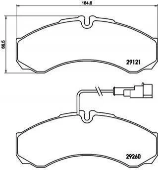 Гальмівні колодки задні дискові BREMBO P56 069 (фото 1)