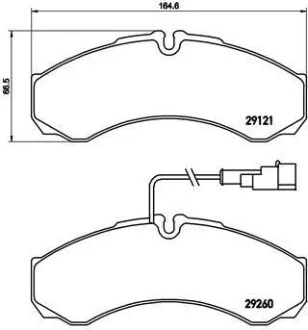 Гальмівні колодки задні дискові BREMBO P56 069