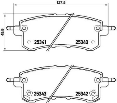 Тормозные колодки задние дисковые BREMBO P56 082
