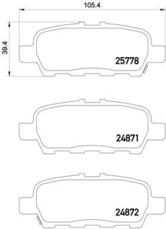 Тормозные колодки дисковые BREMBO P56 087 (фото 1)