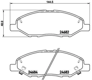 Тормозные колодки передние дисковые BREMBO P56 088