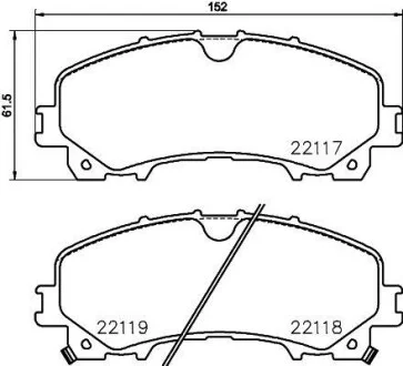 Тормозные колодки дисковые BREMBO P56 106