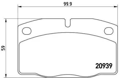 Тормозные колодки передние дисковые BREMBO P59 005