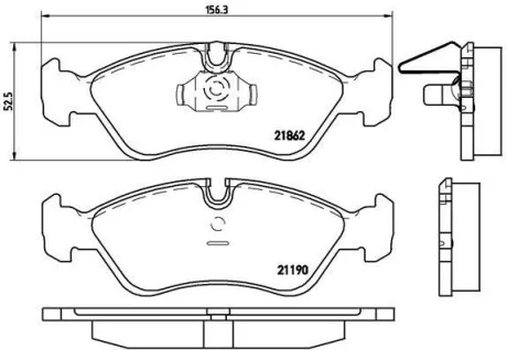 Гальмівні колодки передні дискові BREMBO P59 017